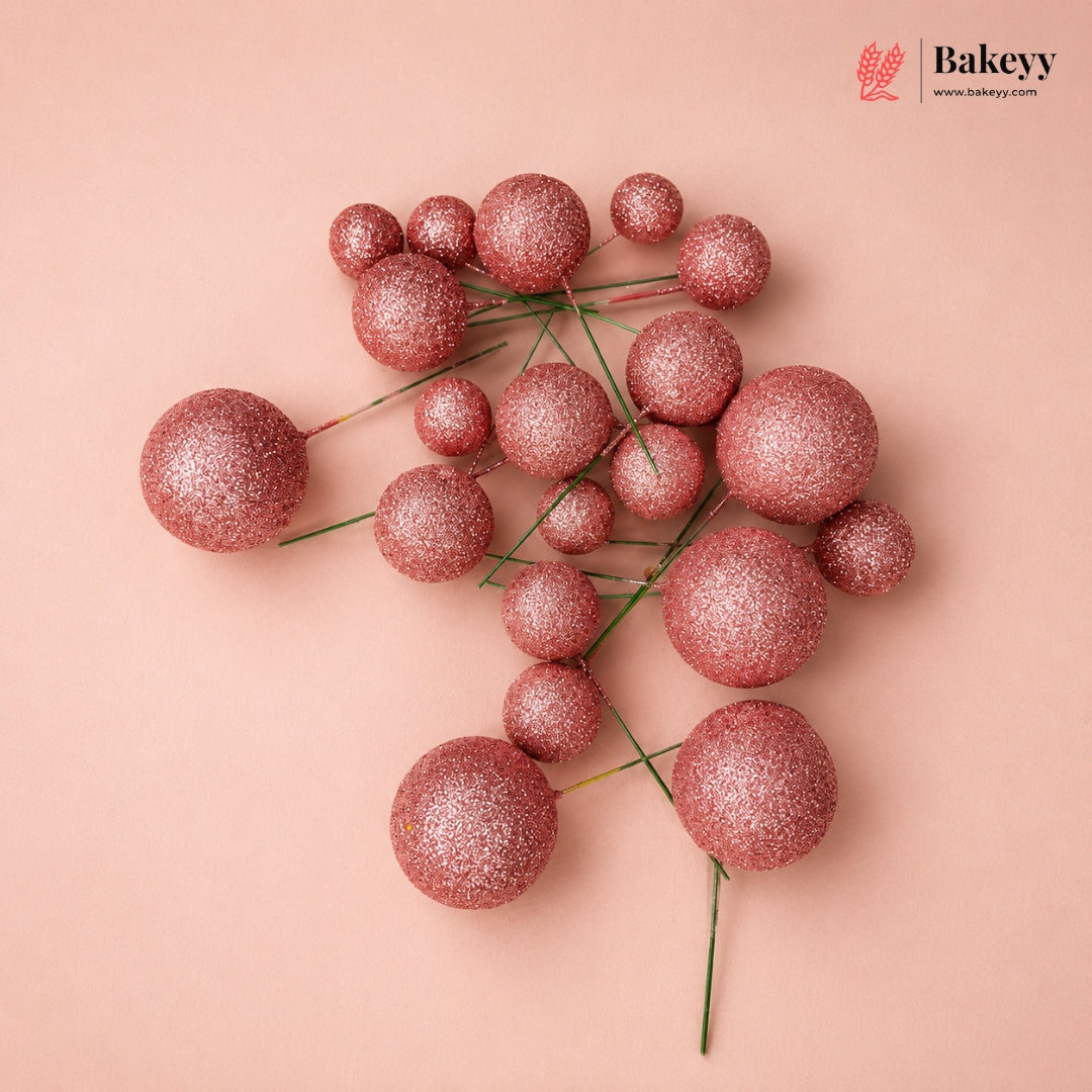 Decorative pink berries on a pink background with 'Bakeyy' branding.