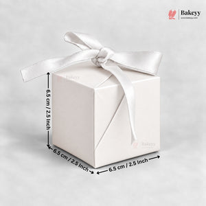 Glitter Cube Ribbon Gift Box | Festive & Diwali Favor Packaging