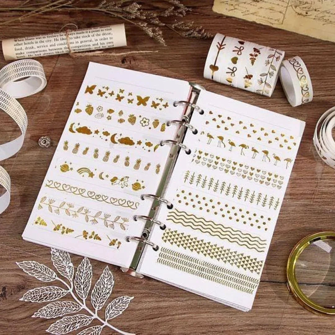 GoldFoilDecorativeWashiTapeSet_4 - Bakeyy.com