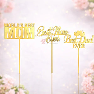 GoldMirrorAcrylicCakeTopperlBestMomBestDadWorld_sBestMom_2 - Bakeyy.com