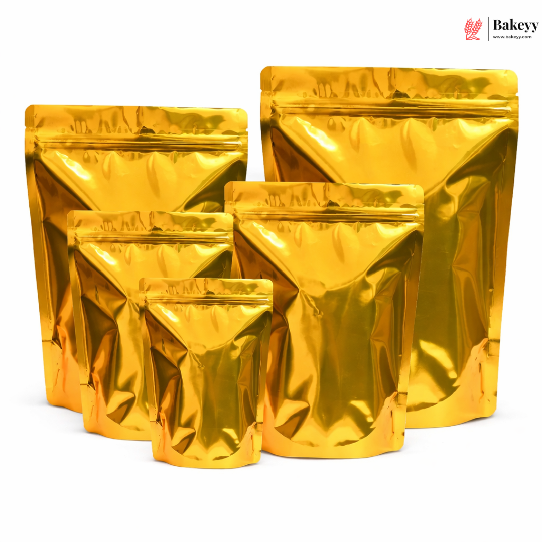 Gold Zip Lock Standing Pouch (No Window) 1