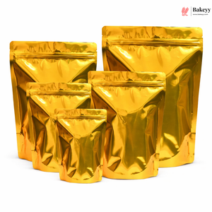 Gold Zip Lock Standing Pouch (No Window) 1