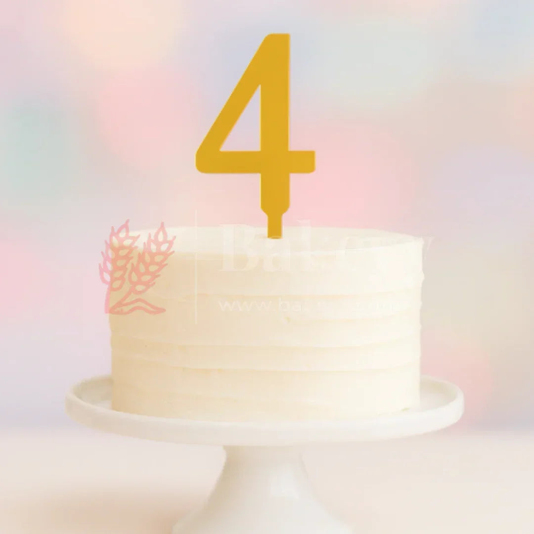 Acrylic Number Cake Toppers | Classic Numeric Design | 0–9 | 3 Inch & 5 Inch | Pack of 5