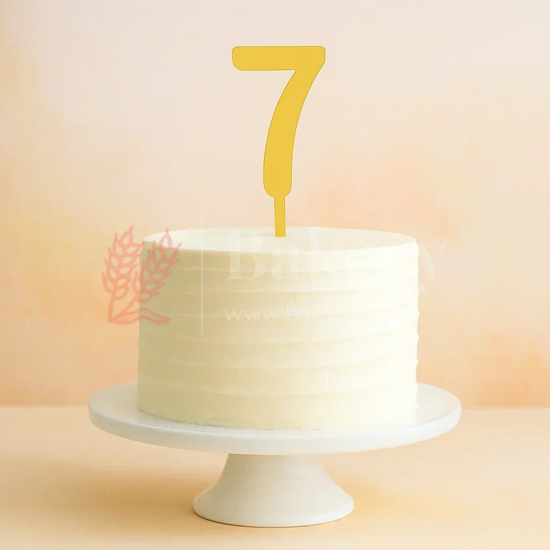 Acrylic Number Cake Toppers | Classic Numeric Design | 0–9 | 3 Inch & 5 Inch | Pack of 5