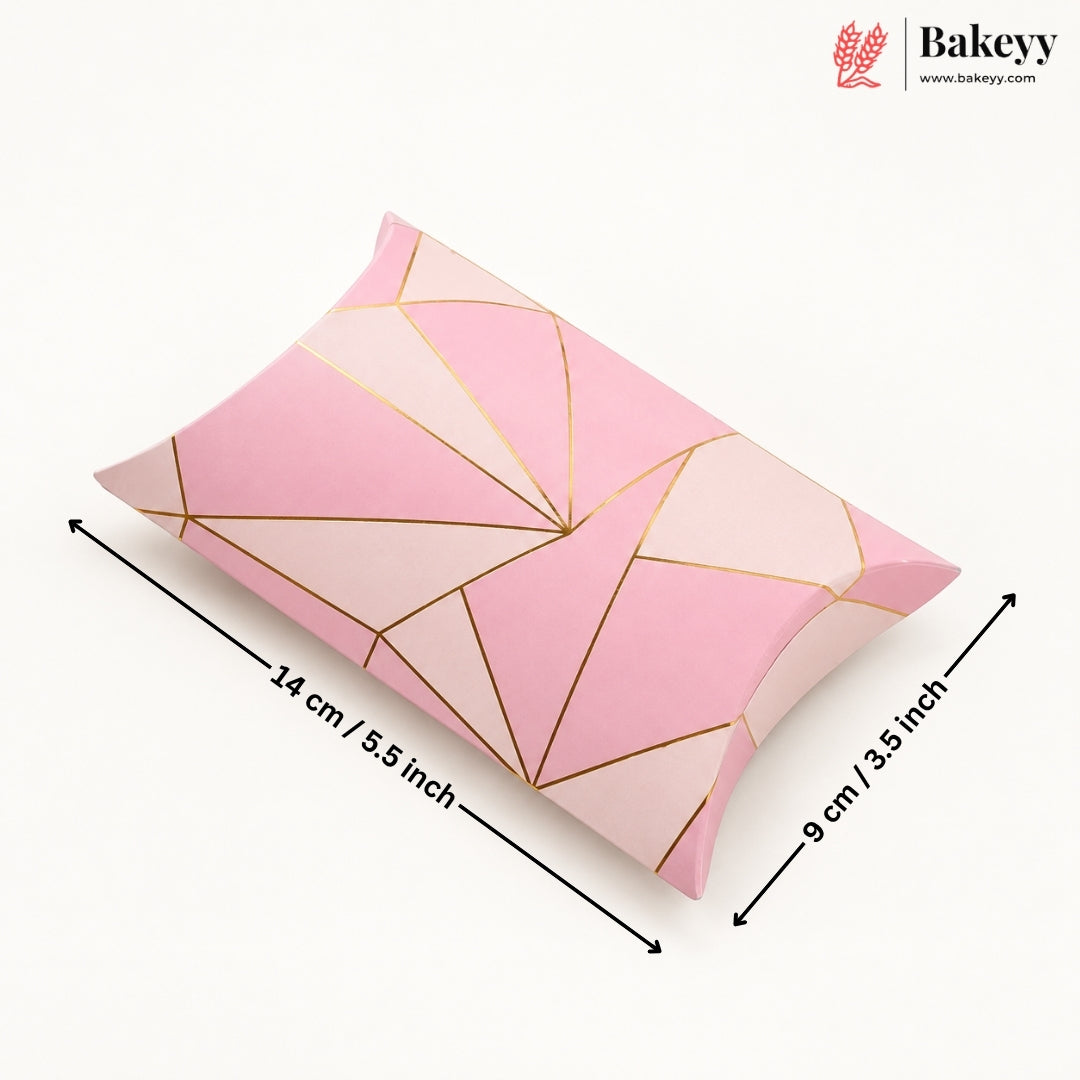 Premium Pink & Blue Pillow Gift Box – 14 x 9 cm | Festive & Diwali Favors| Pack of 10