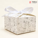 Gift Box | Pack Of 10 | Chocolate Packing Box | Return Gift Box | Silver Colour | Large