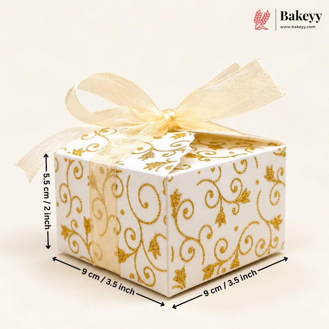 Gift Box | Pack Of 10 | Chocolate Packing Box | Return Gift Box | Gold Colour | Large