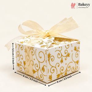 Gift Box | Pack Of 10 | Chocolate Packing Box | Return Gift Box | Gold Colour | Large