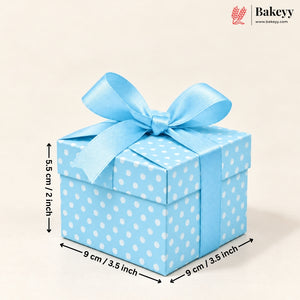 Luxury Polka Dot Goodie Boxes | Elegant Printed Gift Boxes with Ribbons | Pack of 10