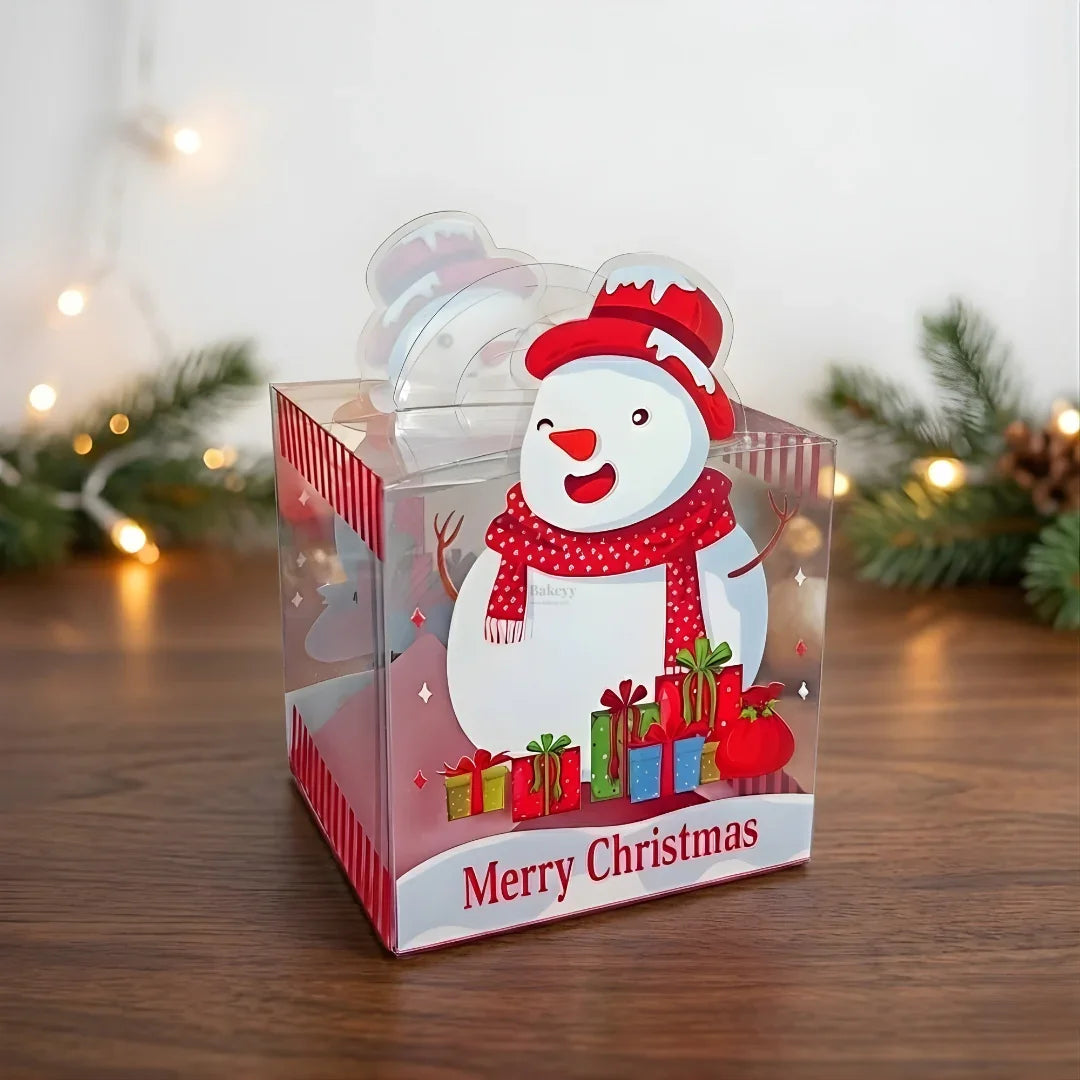 Christmas Goodie Box with Handle | Festive Treat & Gift Box | Pack of 10