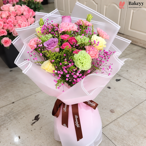 Gradient Korean Flower Bouquet Cover Sheet | Pack of 20