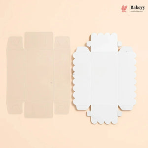 White paper cutout of a flower on a beige background with 'Bakeey' branding.