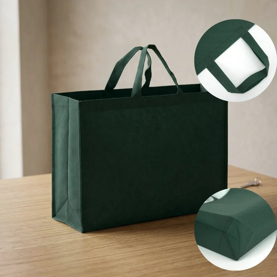 GreenNon-WovenFabricCarryBag_2 - Bakeyy.com
