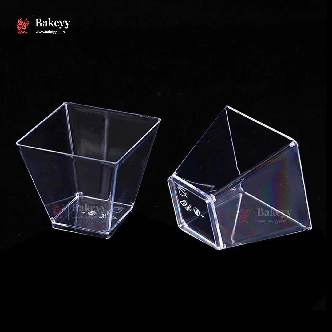 Acrylic Dessert Cup Square | Pack Of 25 | D52 - Bakeyy.com - India - Acrylic Dessert Cup Square | Pack Of 25 | D52 - Default Title