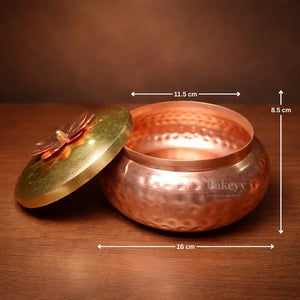 Hammered_Copper_Storage_Containers_with_Floral_Lid_Festive_Decor_and_Gifting_Jar_3_Size_Options_Pack_of_1_Copy_5 - Bakeyy.com