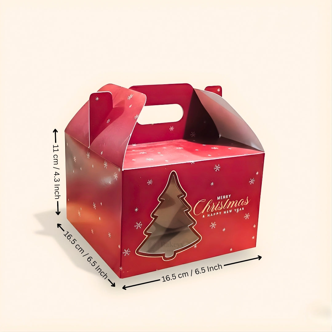 Christmas Hamper Box with Handle | Festive Gifting Box | Premium Holiday Packaging | Pack of 25