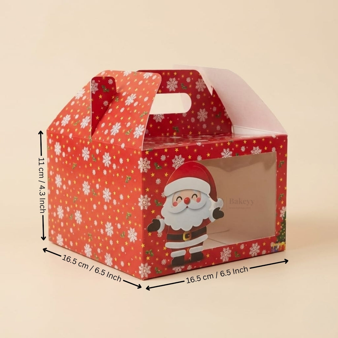 Red Santa Theme Hamper Boxes | Premium Christmas Gift Packaging | Multi-Sizes | Pack of 25