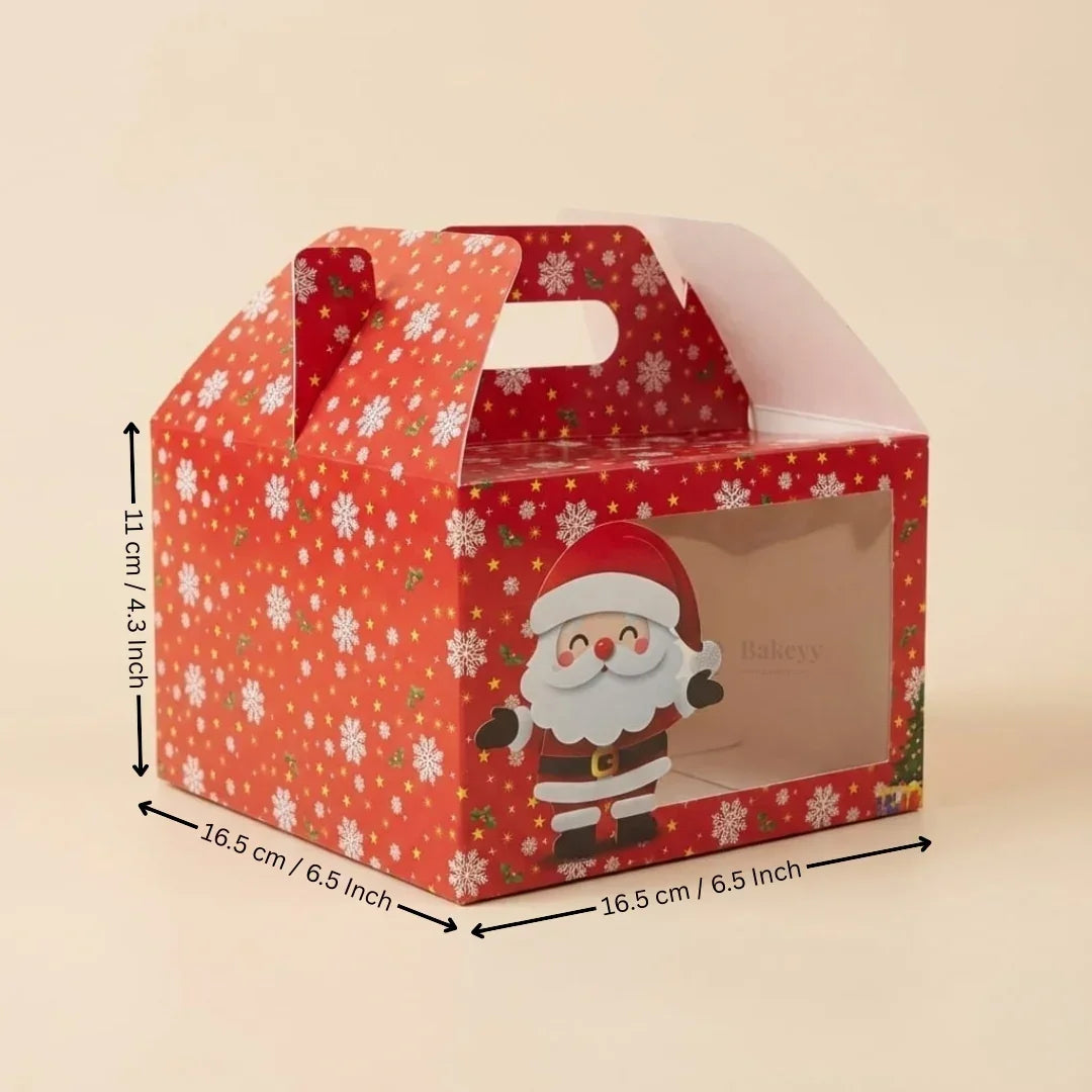Red Santa Theme Hamper Boxes | Premium Christmas Gift Packaging | Multi-Sizes | Pack of 25 - Bakeyy.com - India - Red Santa Theme Hamper Boxes | Premium Christmas Gift Packaging | Multi-Sizes | Pack of 25 - Medium 500.00