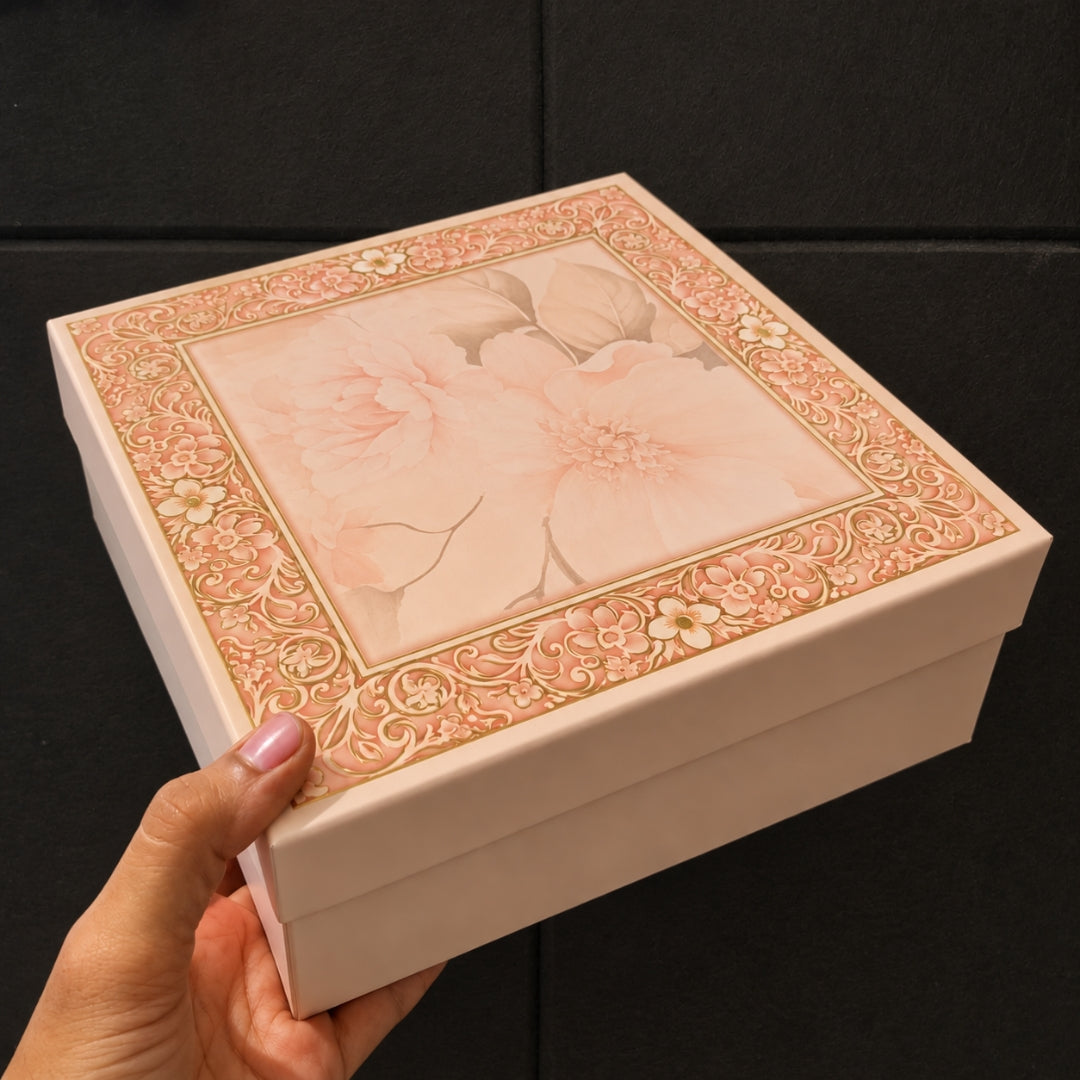 Floral Printed Rigid Hamper Box | 2 Designs | 3 Sizes | Pack of 1