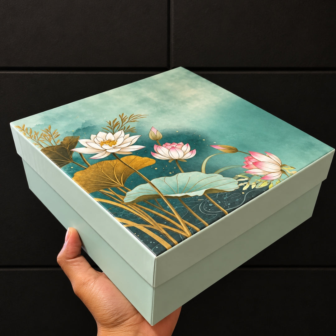 Floral Printed Rigid Hamper Box | 2 Designs | 3 Sizes | Pack of 1