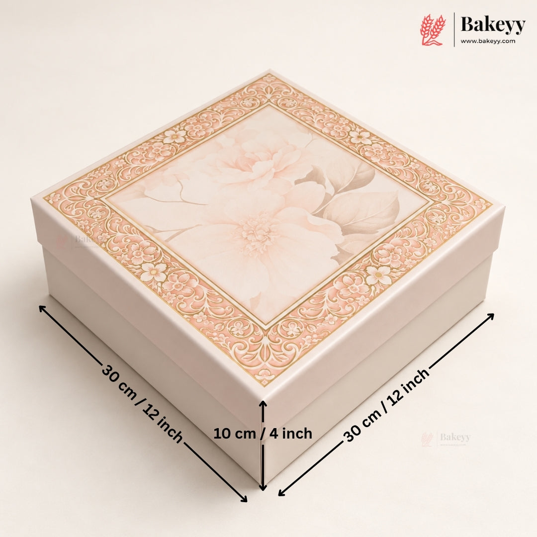 Floral Printed Rigid Hamper Box | 2 Designs | 3 Sizes | Pack of 1