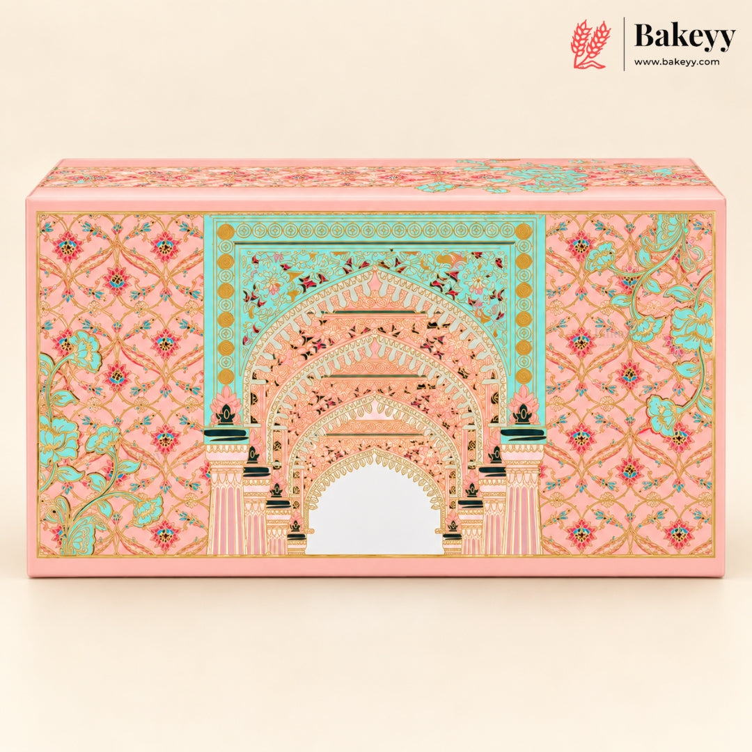 Embossed Rigid Hamper Box with 2 Glass Jars & Magnetic Closure | 2 Designs | Pack of 1