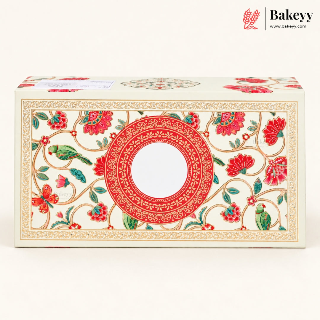 Embossed Rigid Hamper Box with 2 Glass Jars & Magnetic Closure | 2 Designs | Pack of 1