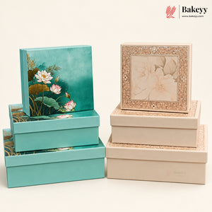 Floral Printed Rigid Hamper Box | 2 Designs | 3 Sizes | Pack of 1