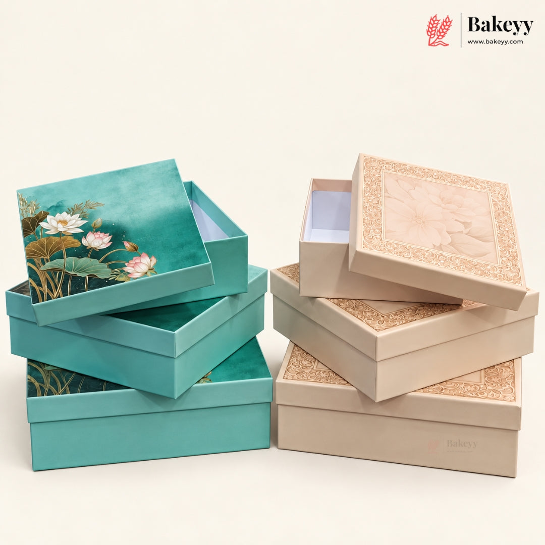 Floral Printed Rigid Hamper Box | 2 Designs | 3 Sizes | Pack of 1