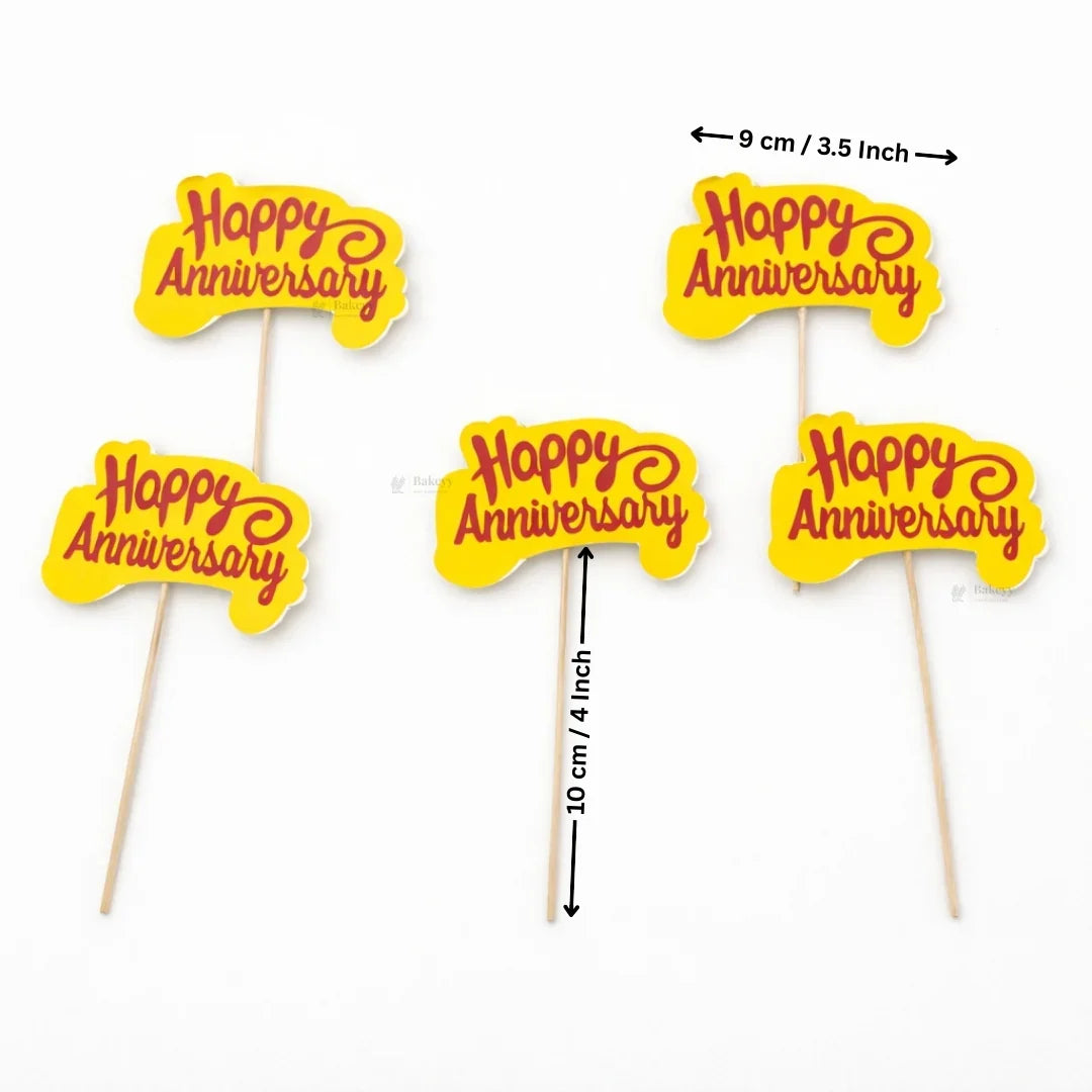 HappyAnniversaryCakeTopper - Bakeyy.com