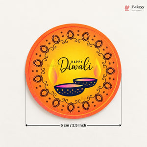Happy Diwali Round Stickers | Pack of 5