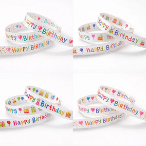 Happy Birthday Printed Decorative Ribbon Roll | Birthday Party Essential | Gift Decorations | Pack of 1 - Bakeyy.com - India - Happy Birthday Printed Decorative Ribbon Roll | Birthday Party Essential | Gift Decorations | Pack of 1 - Default Title 190.00