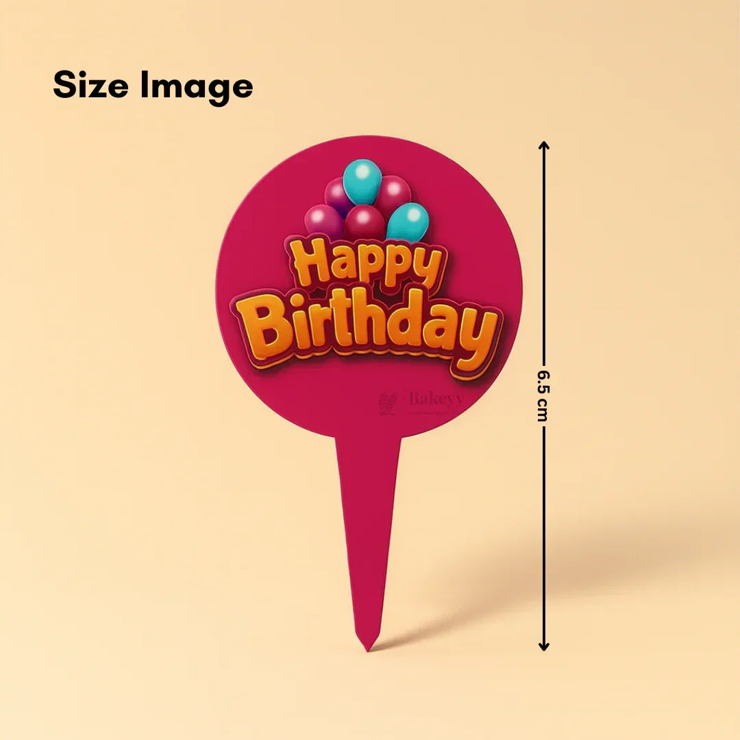 Happy Birthday Paper Cake Toppers | Cupcake Toppers | Birthday Decorations Items | Pack of 100 - Bakeyy.com - India - Happy Birthday Paper Cake Toppers | Cupcake Toppers | Birthday Decorations Items | Pack of 100 - Default Title 20.00