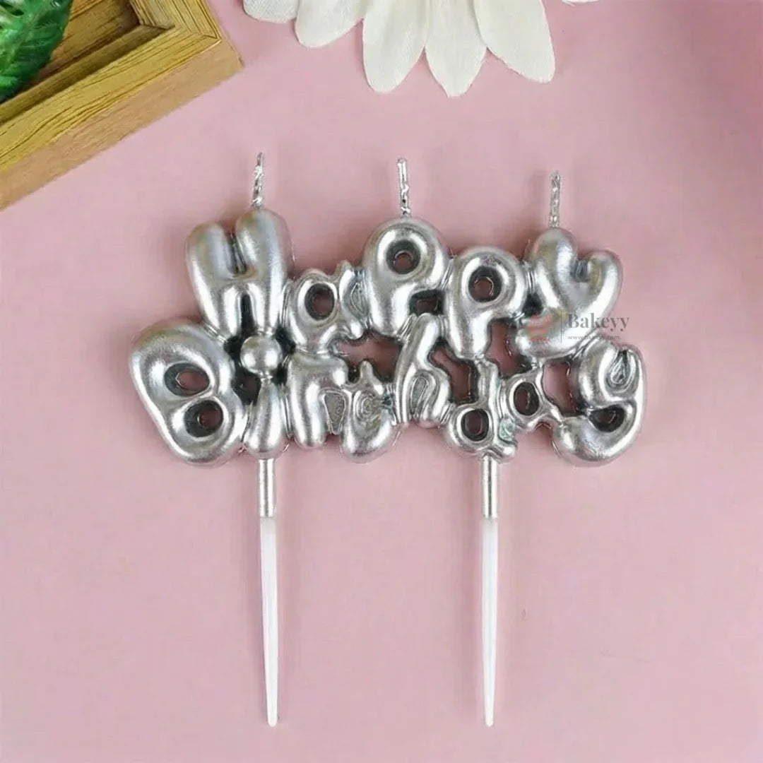 Happy Birthday Candle | Metallc Shades | Pack of 1