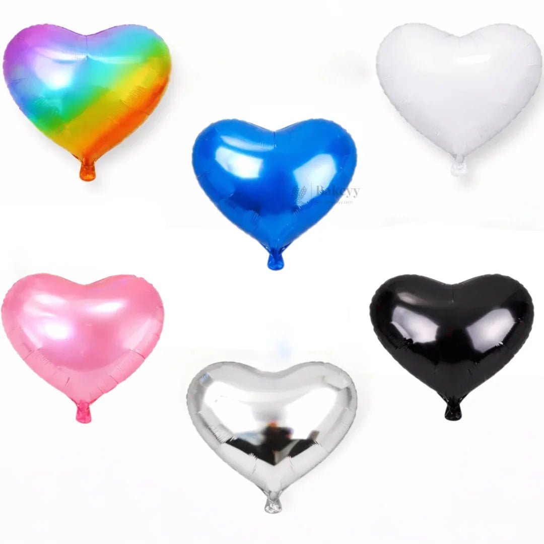 Heart Shape Foil Balloons Set – Metallic Balloons for Birthday, Anniversary & Party Decoration - Pack of 2