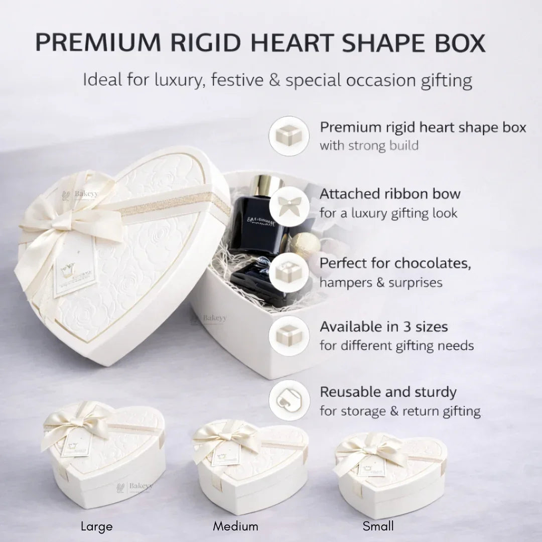 Heart_Shape_White_Rigid_Gift_Box_with_Ribbon - Bakeyy.com