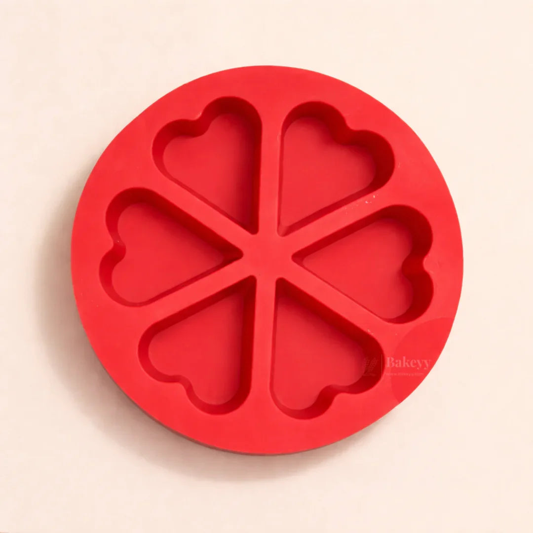 Silicone Heart Shape Silicone Mould | 6 Cavities | 1 Piece