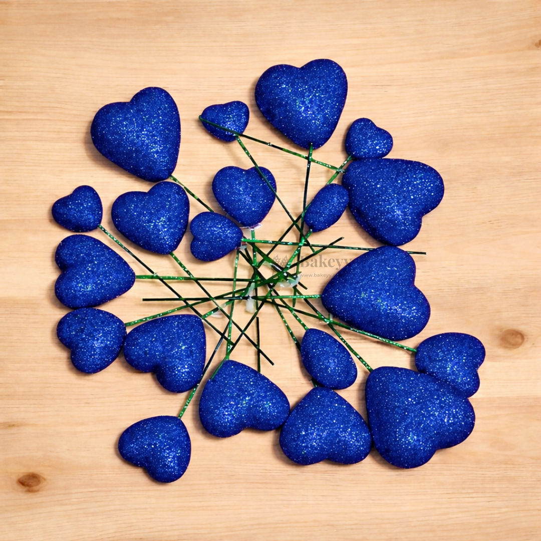 Heart Shape Faux Ball Cake Decor | Heart Shape Cake Topper | Pack of 20