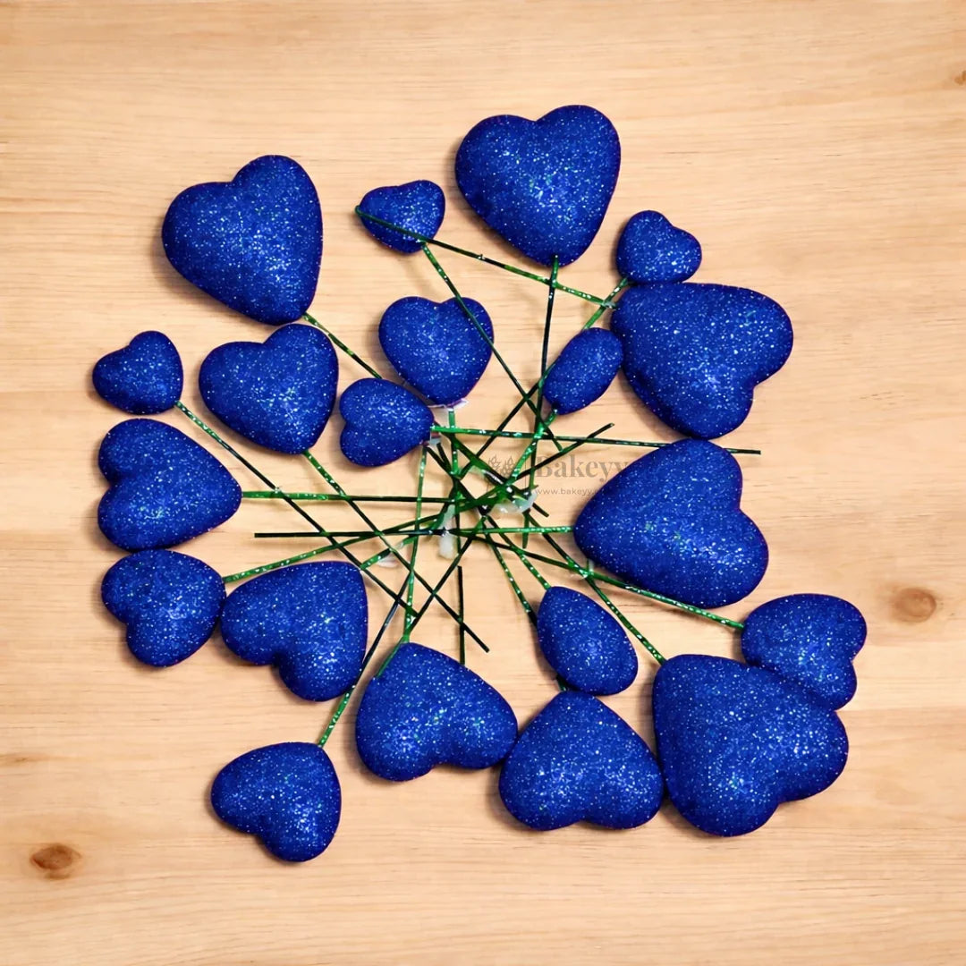 Heart Shape Faux Ball Cake Decor | Heart Shape Cake Topper | Pack of 20