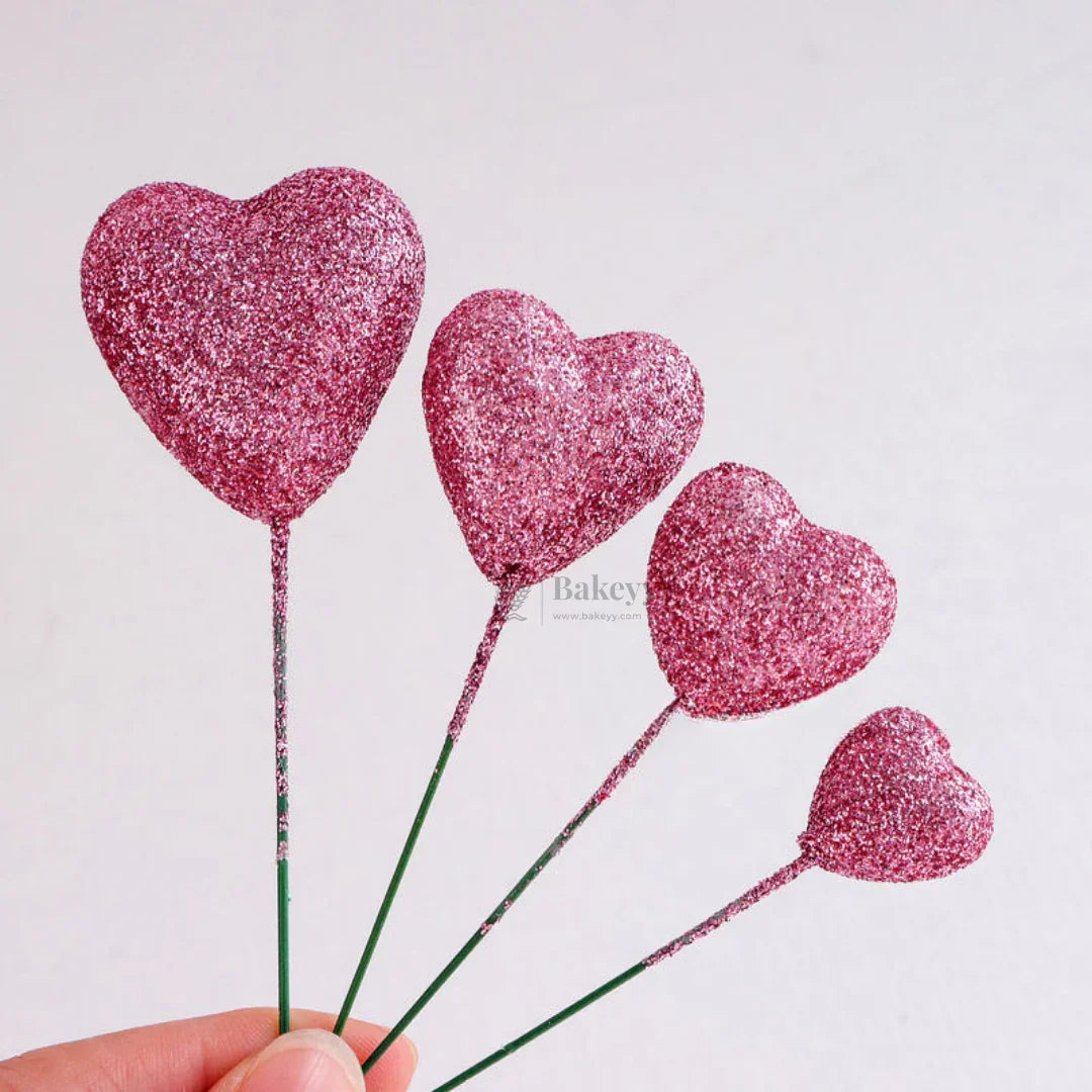 Heart Shape Faux Ball Cake Decor | Heart Shape Cake Topper | Pack of 20