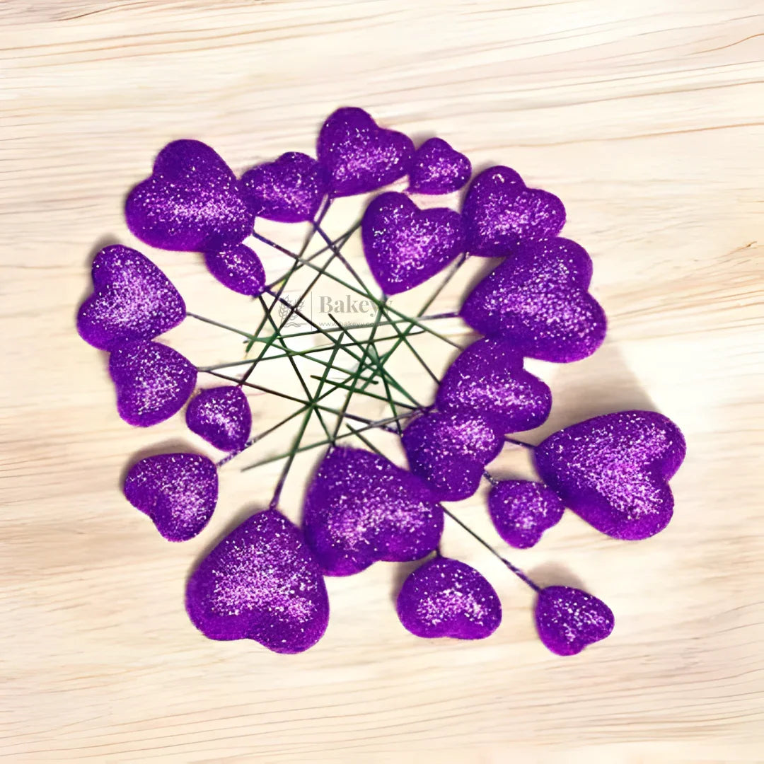 Heart Shape Faux Ball Cake Decor | Heart Shape Cake Topper | Pack of 20