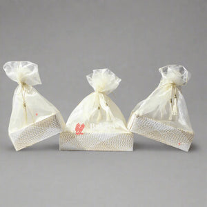 Hues Elegant Beige Pearl Net Square Hamper | Luxurious Gifting Basket - Bakeyy.com - India - Hues Elegant Beige Pearl Net Square Hamper | Luxurious Gifting Basket - Small-8 Inch