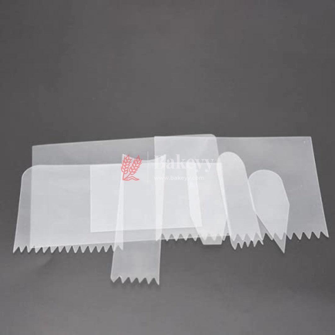 7 pcs Thin Plastic Scraper | Cake Cutter, Chopper, Smoother Icing - Bakeyy.com - India - 7 pcs Thin Plastic Scraper | Cake Cutter, Chopper, Smoother Icing - Default Title