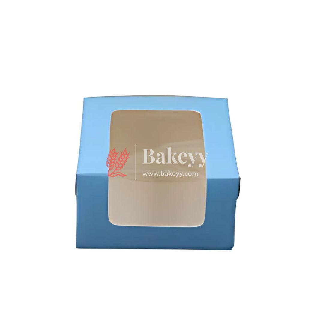 10x10x5 inch Plain Cake Box With L Shape Window | Birthday Cake boxes | Pack of 25 | - Bakeyy.com - India - 10x10x5 inch Plain Cake Box With L Shape Window | Birthday Cake boxes | Pack of 25 | - Default Title