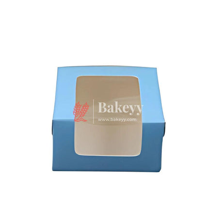 10x10x5 inch Plain Cake Box With L Shape Window | Birthday Cake boxes | Pack of 25 | - Bakeyy.com - India - 10x10x5 inch Plain Cake Box With L Shape Window | Birthday Cake boxes | Pack of 25 | - Default Title