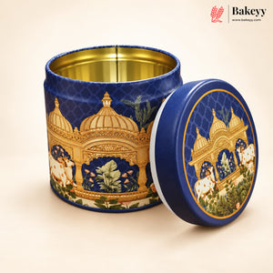 Indian Heritage Embossed Hamper Box with Window, Handle & Ribbon | 4 Designs | Pack of 5
