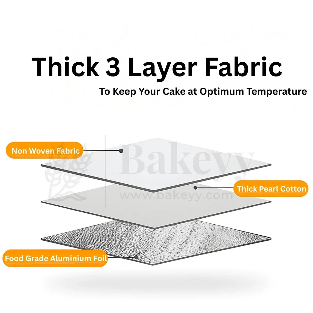 Insulated Cake Bag | Travel Friendly Cake Bag | 1 Piece - Bakeyy.com - India - Insulated Cake Bag | Travel Friendly Cake Bag | 1 Piece - 20 x 20 x 16 Cm 99.00