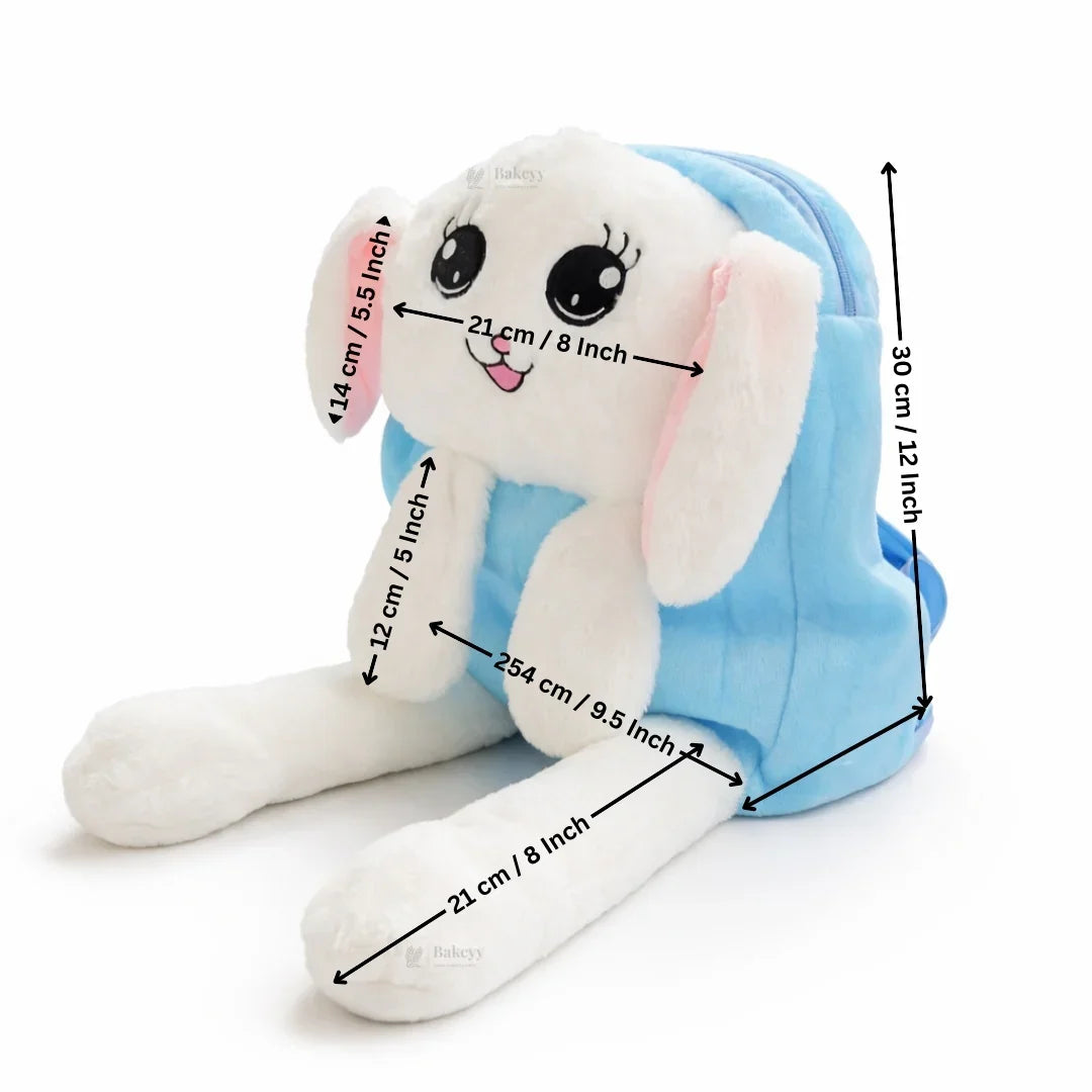 Interactive LED Bunny Plush Backpack | Fluffy Rabbit Design with Moving Ears | 2 Color Options | Pack of 1