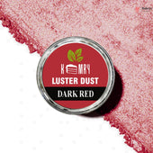 Kemry Luster Dust in dark red color with a visible sample on a white background
