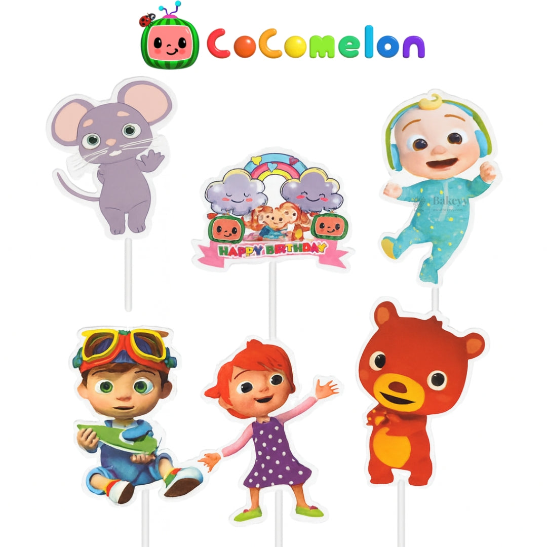 Kids Movies & Shows Cake Toppers | Birthday Party Decor | Birthday Cake Decor | Pack of 6